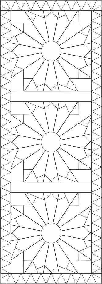 Dresden Plate Table Runner Pattern Re-fill 23" x 55"