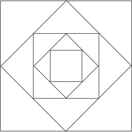 Square in a Square in a Square Blocks 4" 84/pkg
