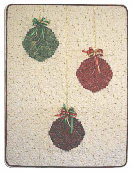 Christmas Ornament Wallhanging Fabric Kit 26" x 35"