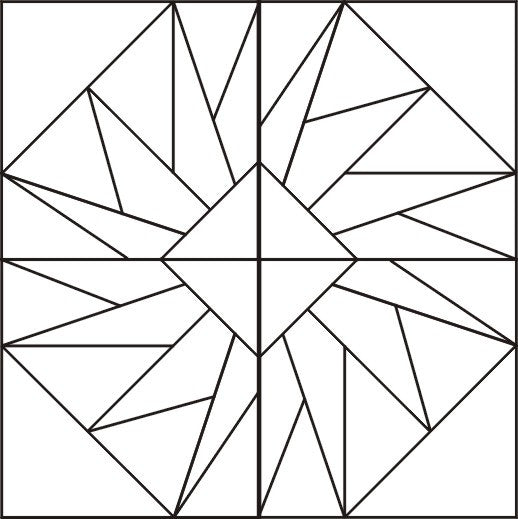 Swirling Star 6" 12 blocks/pkg