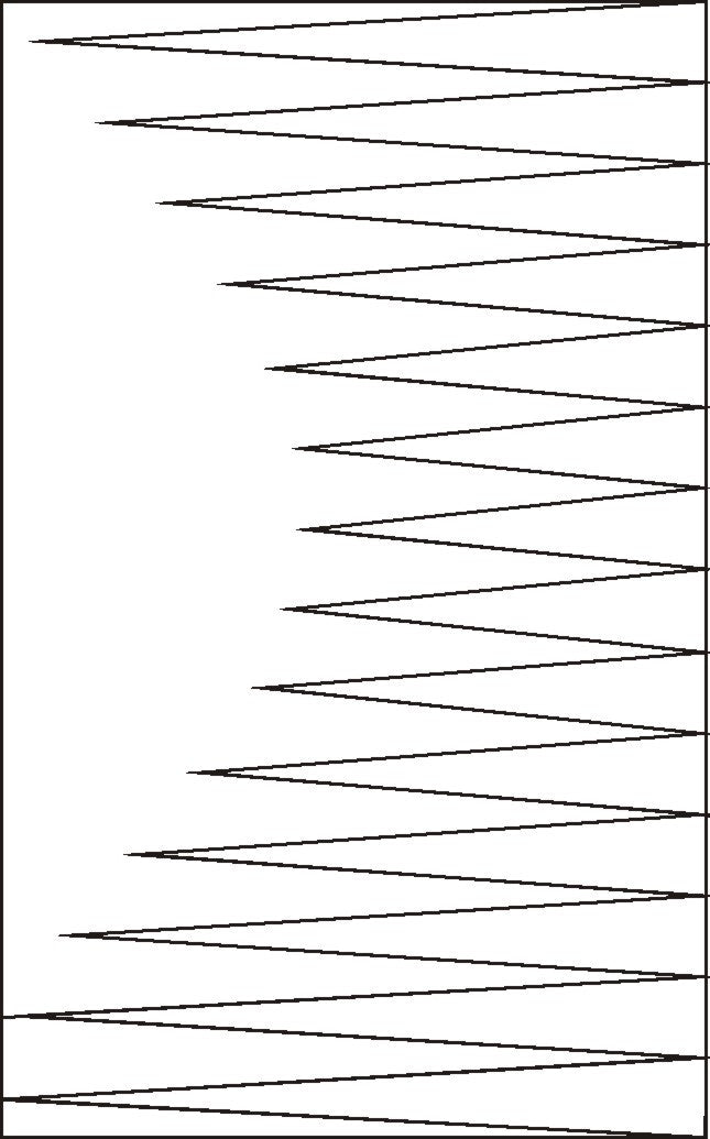 Spiked Curve Border 10" x 16"/128"