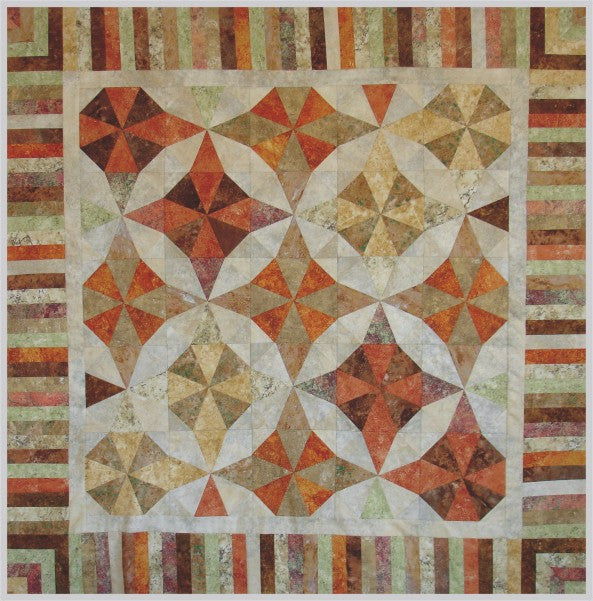 Blended Fan Quilt Pattern 42" x 42"