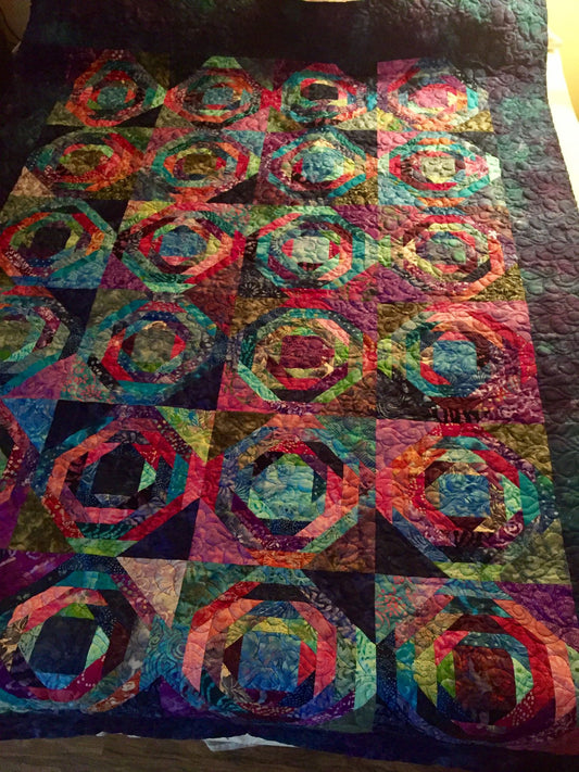 Pineapple Scrappy Quilt (24 blocks) 60"x84"