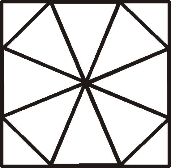 Stained Glass Kaleidoscope Block 12" 9/pkg