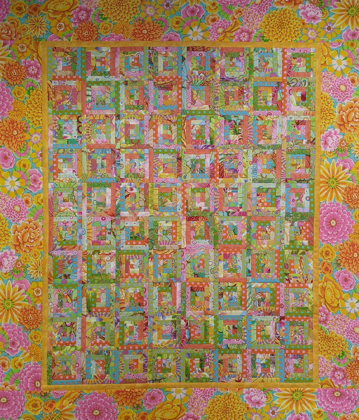 Jelly Roll Log Cabin Pattern