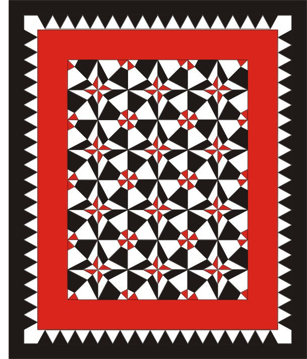 Tuxedo Quilt Pattern 60" x 72"