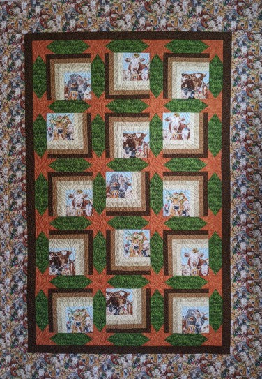 Stars of the Farm Quilt 54" x 79"