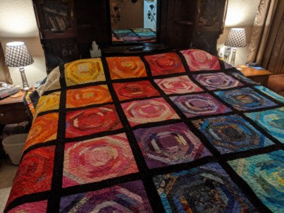 Pineapple Rainbow King-Sized Quilt Pattern 100" x 100"