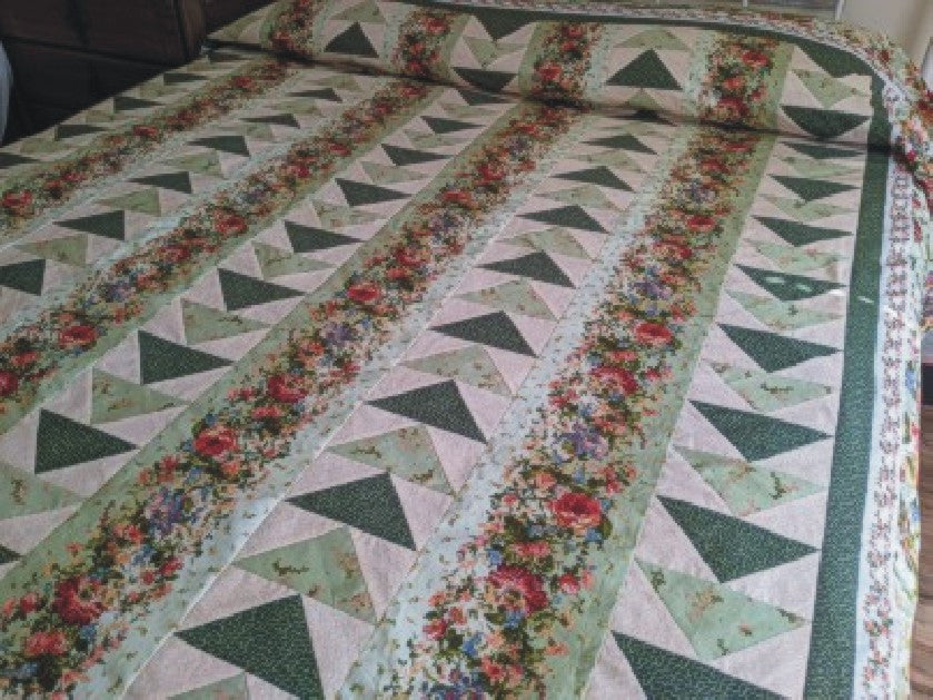 Antique Flying Geese Quilt 84" x 99"