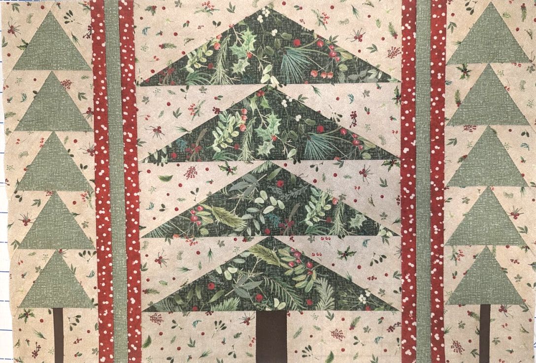 Christmas Tree Placemat Fabric Kit without pattern 12" x 18"