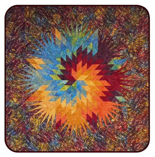 Swirling LoneStar Quilt 48" x 48"