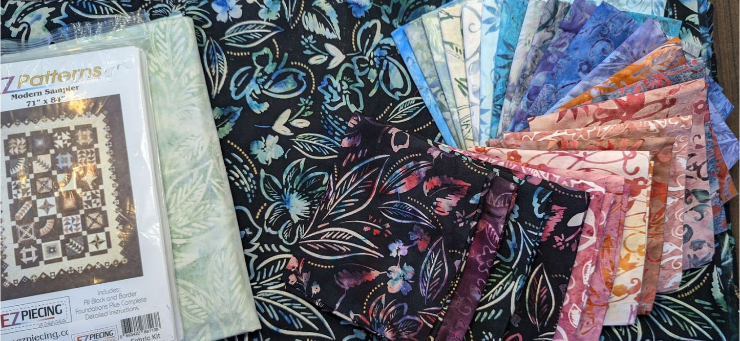 Modern Sampler Fabric Kit with Pattern