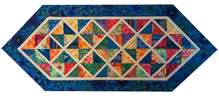 Lattice Table Runner Fabric Kit "Kaffe Rainbow"