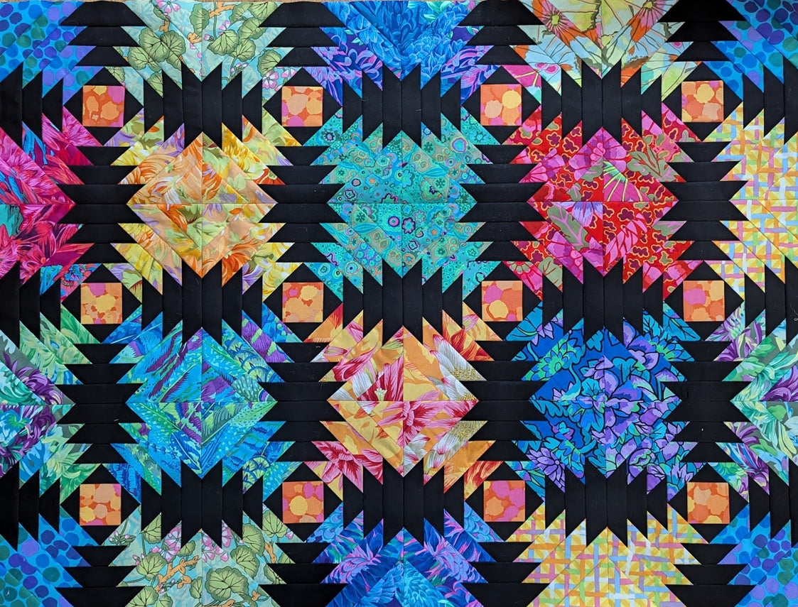 Kaleidoscope Pineapple Fabric Kit 30" x 40"