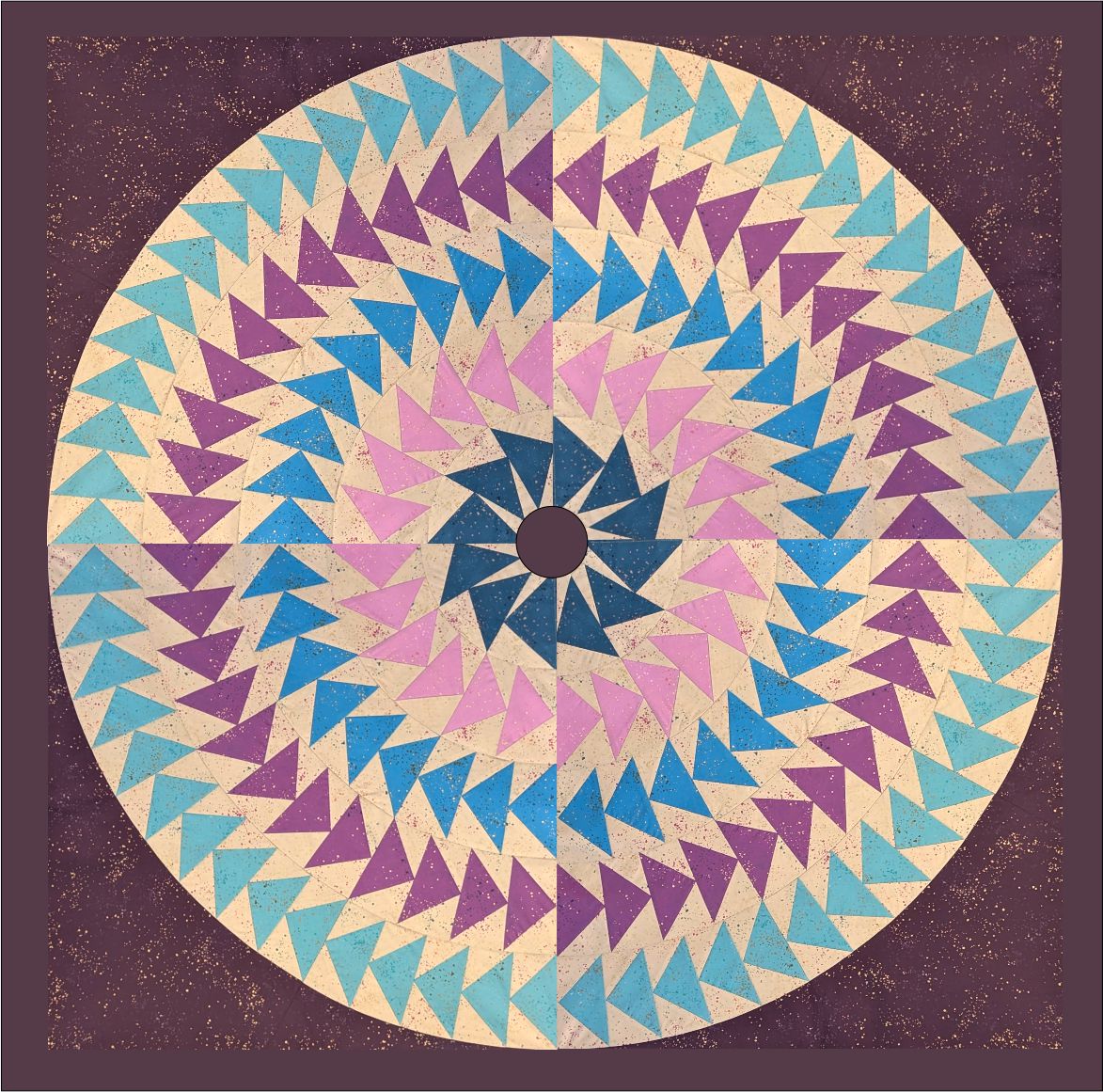 Circle the Geese Medallion Quilt 48" x 48"