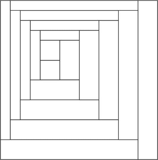 Curved Log Cabin Blocks - 4"  16/pkg